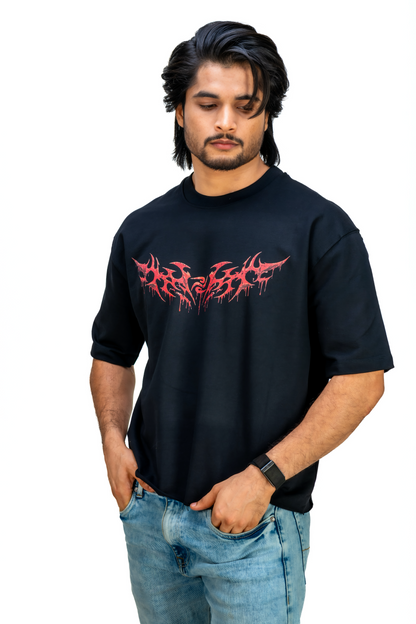 Black — Fighter's Den T-Shirt model front