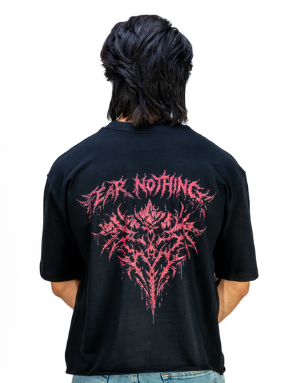 Black — Fighter's Den T-Shirt model back 2