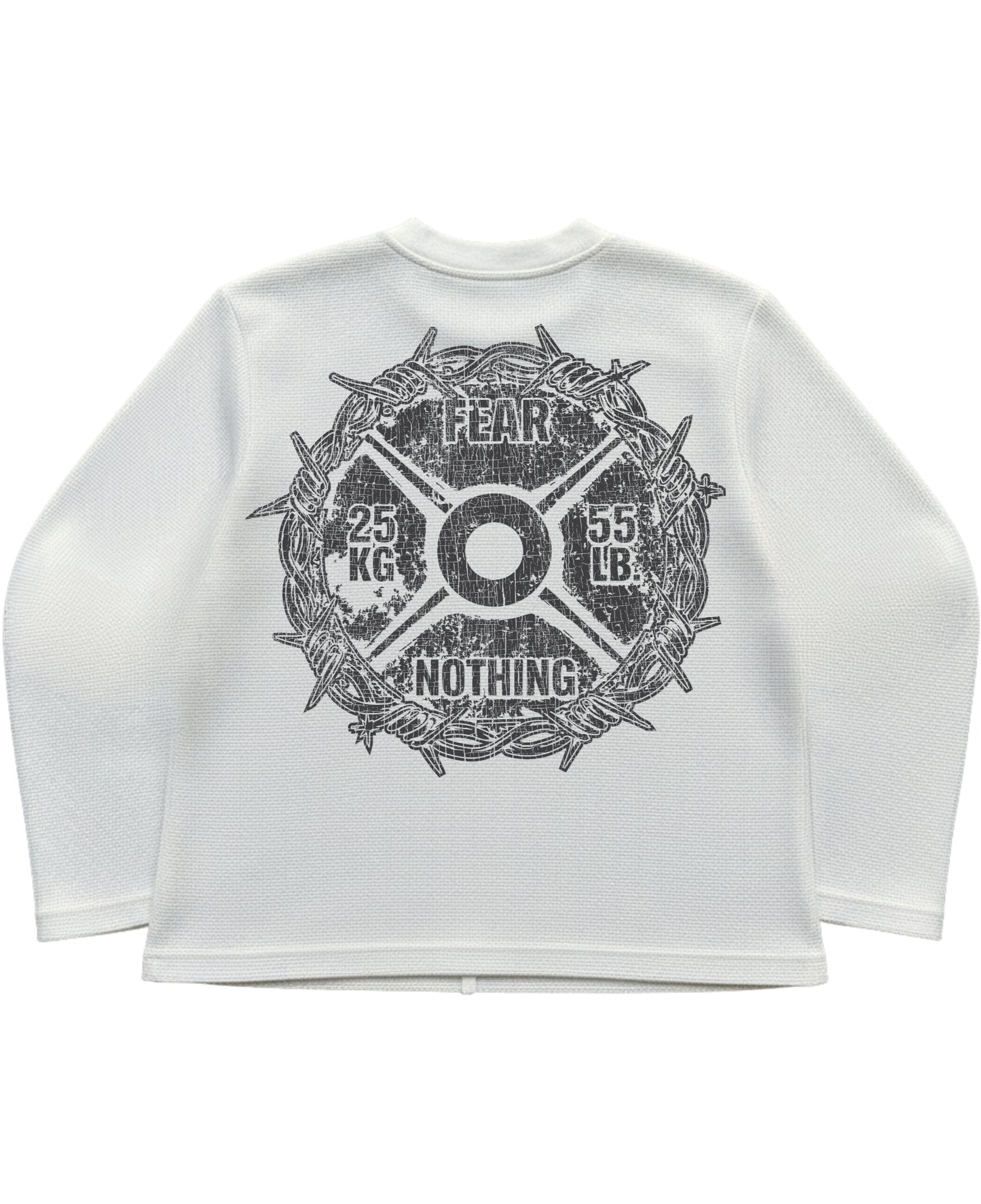 Off White — Barbell Pain Waffle T-Shirt back