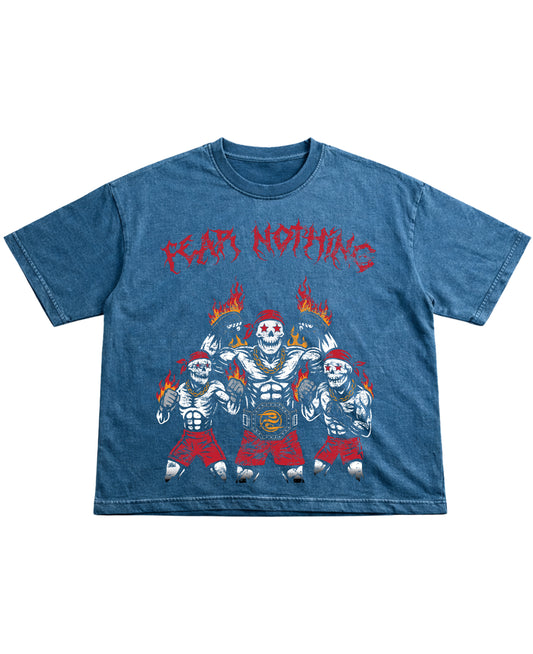 Denim Wash Boxy Fit T-shirt Front Design