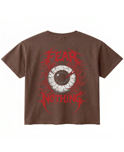 Brown Boxy Fit T-shirt Back Design
