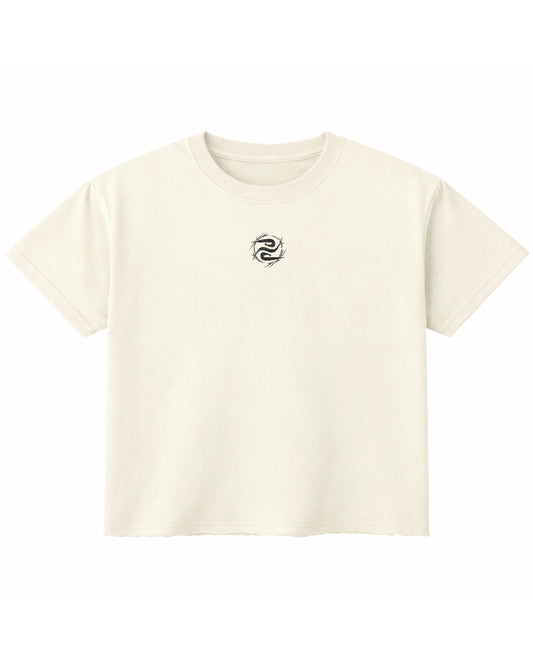 Off White Boxy Fit T-shirt Front Design