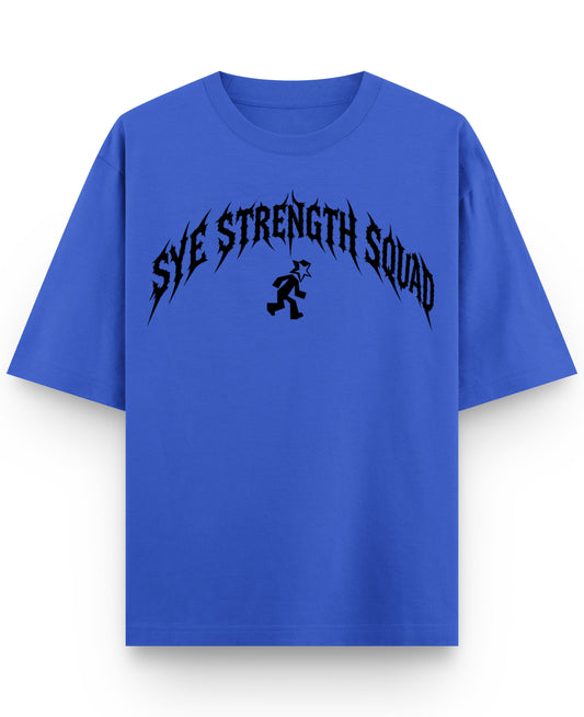 Royal Blue Oversized T-Shirt Front Design