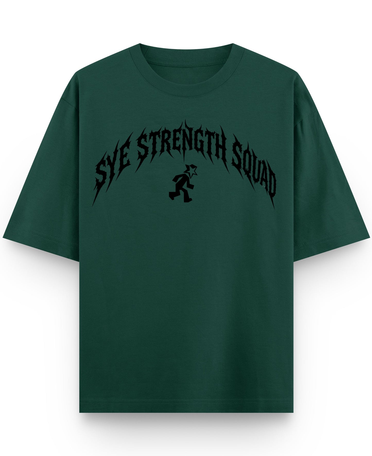 Bottle Green Oversized T-Shirt Front Design