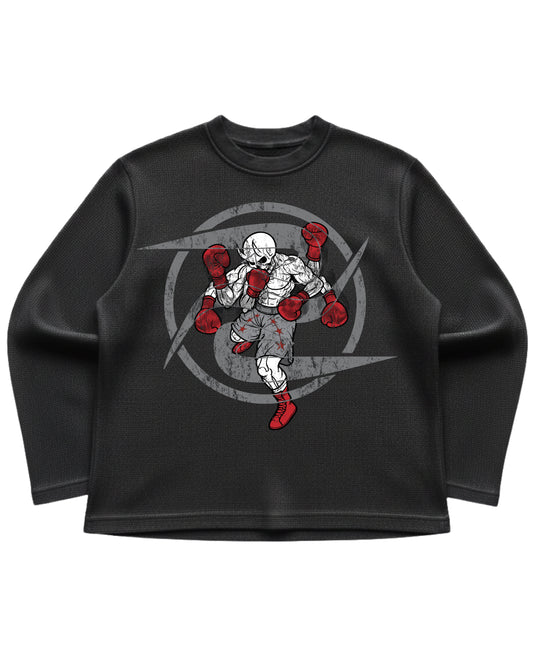 Shadow Box Waffle Black tee