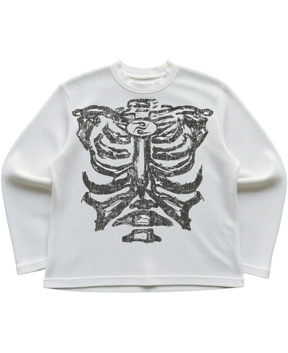 Off White — Skelly Waffle T-Shirt front
