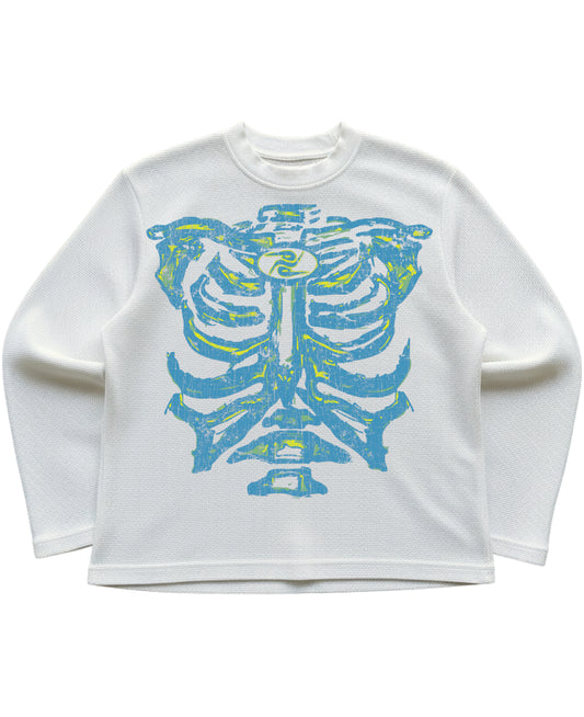 Off-white waffle knit oversized full-sleeve Front Design