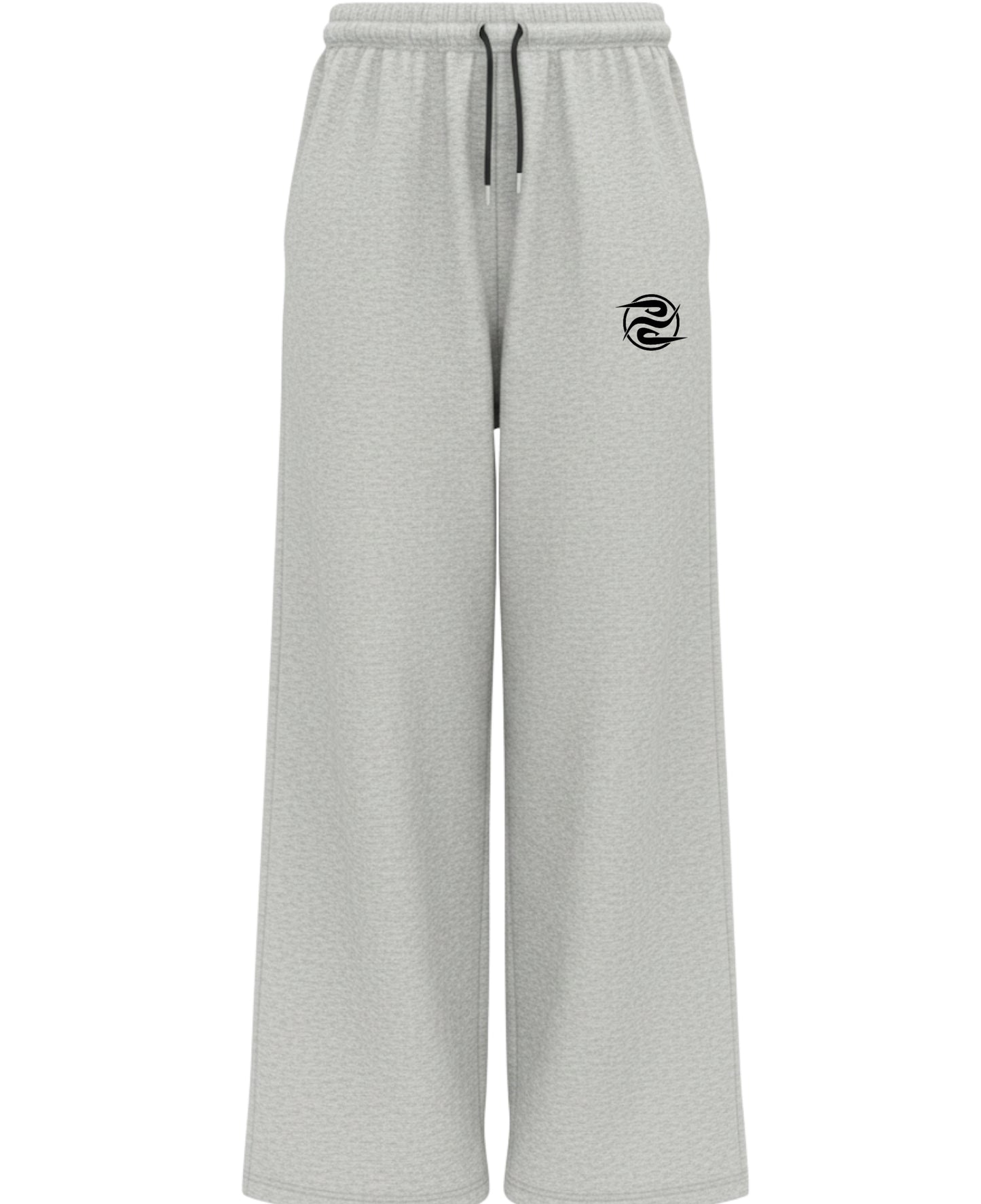 Grey Cotton Joggers Front Design