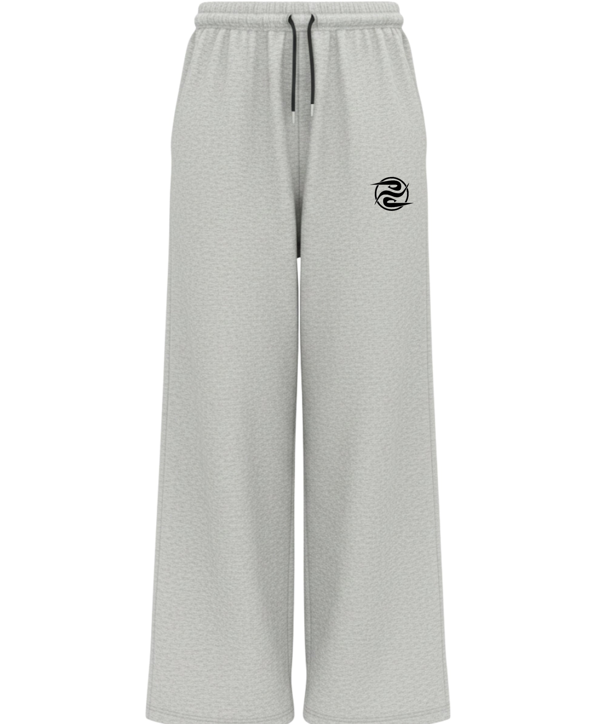 Grey Cotton Joggers Front Design